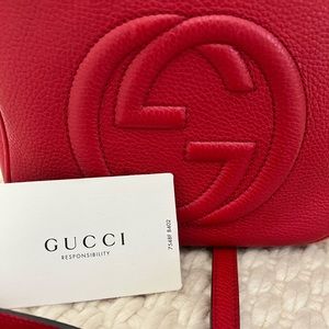 PRICE DROP! Gucci Soho Small Leather Disco Bag - Red (gently used)
